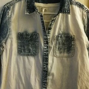 White wash demin top😎